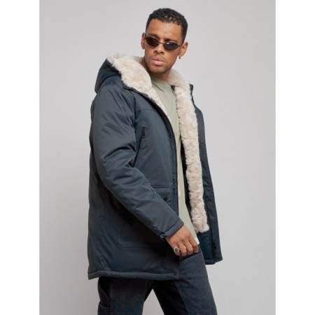 Winter male park, size 56, dark gray color-6