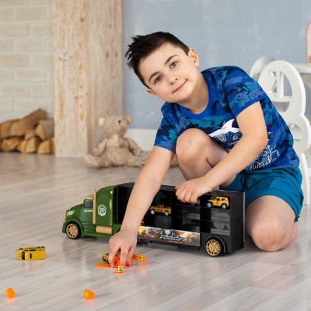 Auto -Vorot Case Givito Militari, with cars, with tunnel, green color, 54 cm-1