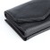 Women's wallet on the button, black color