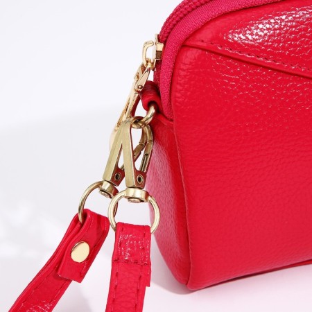 Bag Cross-Bodi with a zipper, pink color-5