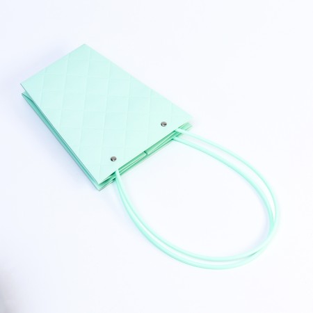 Bag for flowers stamping mint moisture-resistant, 17x17-11.5x11.5-20 cm-2