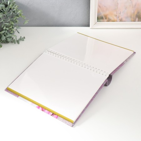Photo album on 20 magnetic sheets 23x28 cm, int. spiral "Bloom" lilac-2