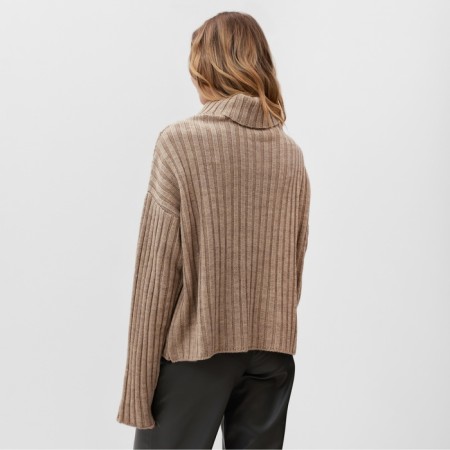 Jumper Female Minaku: Casual Collection Beige Color, Rr. 46-6