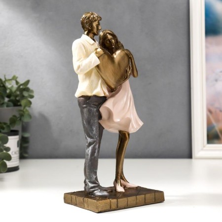 Souvenir Polystone "Fighting a couple with heart" 25.5x8x11.5 cm-1