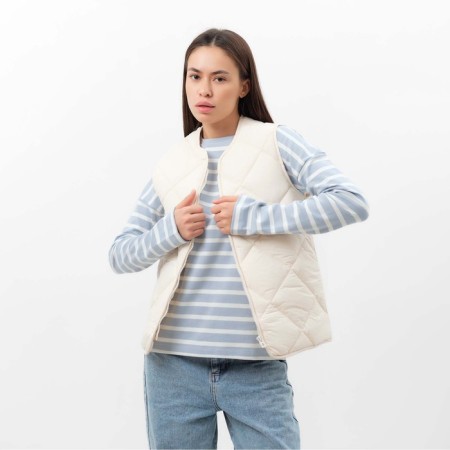 Women's vest quilted mist size 48, milk