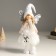 Interior doll "Angel in white with sequins, silver wings" 40 cm