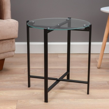 Coffee table "Fogot" YS-8526B, black 42x46 cm-1