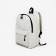 Youth backpack on lightning from textiles, external pocket, white color