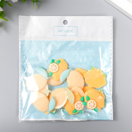 Decor for creativity rubber "Lemonchiki" set 16 pcs mix 2.3x3 cm-4