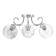 Ashley chandelier 3x40W E27 chrome 53x53x20cm