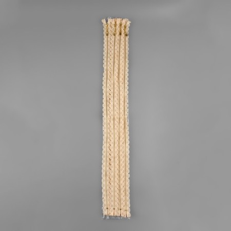 Metal zipper, No. 3, non -proceeding, automatic lock, 60 cm, beige color/gold-3