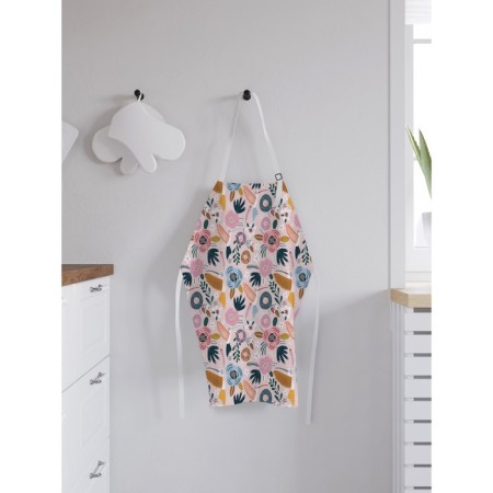 Apron kitchen with a photoprint "Tropical sketches", adjustable, size OS-1