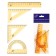 Damage set 4 objects (ruler 15 cm, square 30 °/ 60 °, 10 cm; square 45 °/ 45 °, 8 cm; transporter 180 °, 9 cm), transparent orange