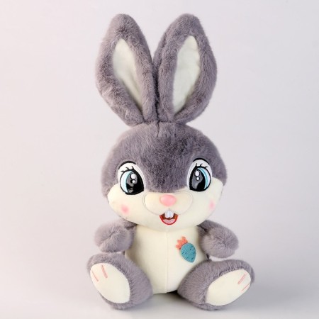 Soft toy "Bunny", 21 cm, gray