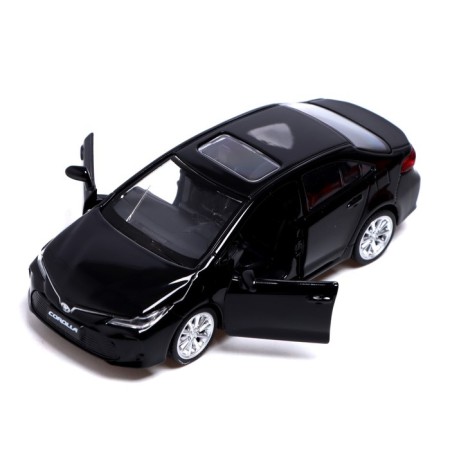 Metal machine Toyota Corolla Hybrid, 1:43, inertia, doors open, black color-2