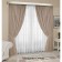 Set of curtains "Canvas", size 200x260 cm, 2 pcs, beige color