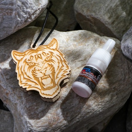 Suspension Wooden Tiger + Aromamaed Coffee 5 ml, zip-v.-1