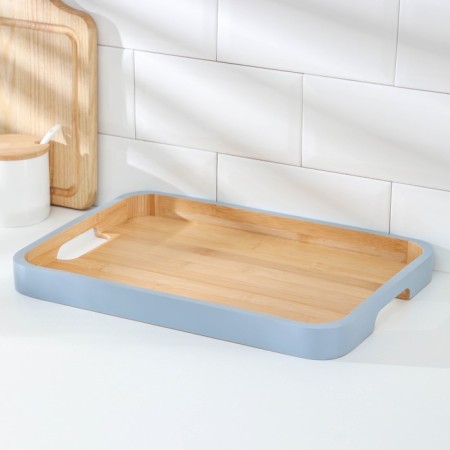 Tray with Terra handles, 36 × 26 × 3 cm, bamboo, color mix-3