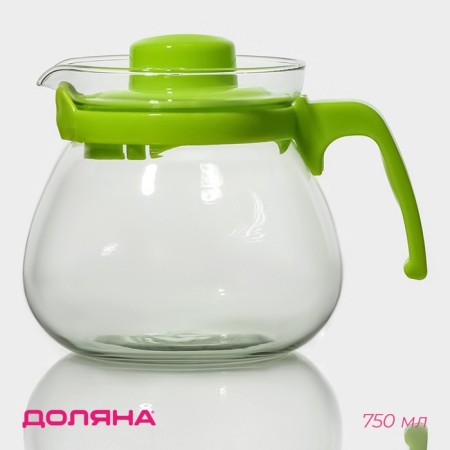 Teapot Glass Hot Dolyana "Frog", 750 ml