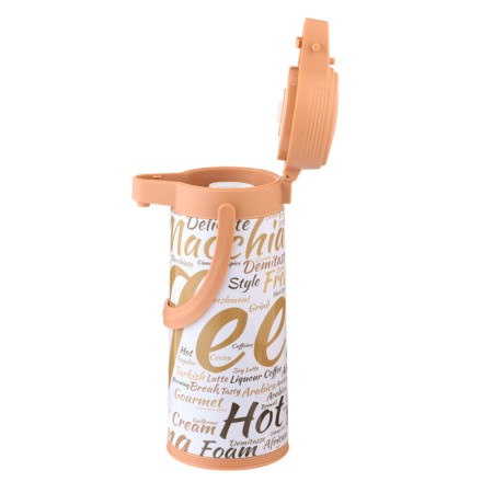 Thermos 1.9 l, with a glass flask, retains heat 12 hours, light brown-1