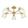 Ceiling EVOLUCE lamp. Sle110402-05. Stelitto. 5x40 watts, E27, 68x68x35 cm, golden color, light wood