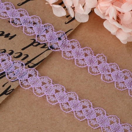 Capricon lace, 15 mm × 10 ± 1 m, light lilac color-1