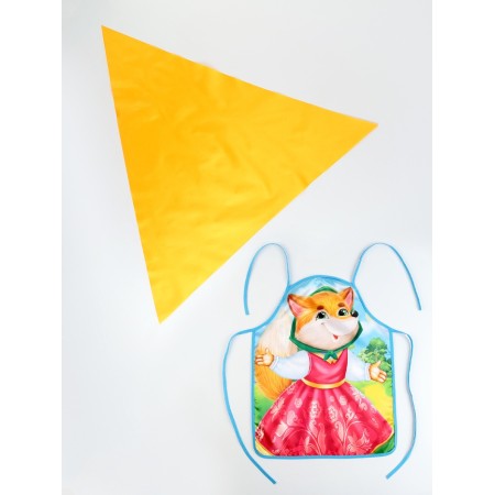 Carnival set "Fox-Settlement": apron and a scarf-2