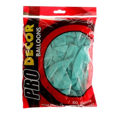 Latex ball 12 ", pastel, turquoise color, set of 50 pcs.-1