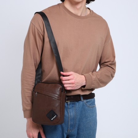 Male bag, brown color-5