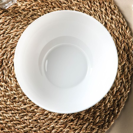 Glass -ceramic salad diwali, 1 l, d = 18 cm, white color-1