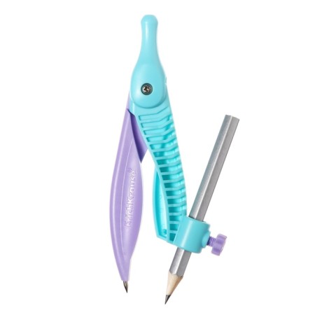 Circular Plastic Erychkrause "Pastel", 122mm, with a pencil, pencil case, mix-2