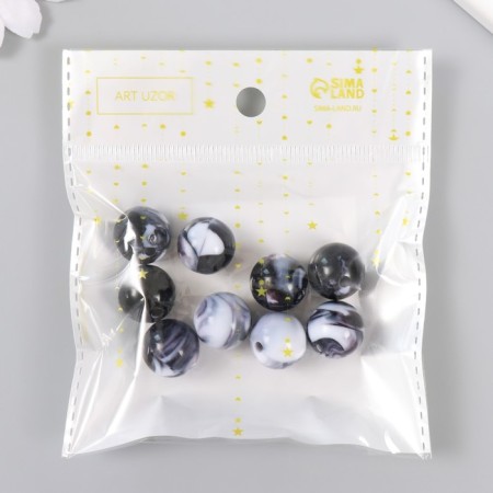 Beads for creativity plastic "Divorces. Blacks" D = 1.6 cm set of 20 g-2
