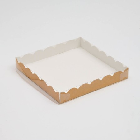 Box for cookies, craft, 20 x 20 x 3 cm