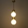 Lamp "Bowl" LED 5+5W 6000k brass 15x15x52-152cm