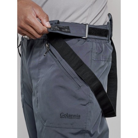 Semi-combinezone ski insulated male winter, size 54, dark gray color-14