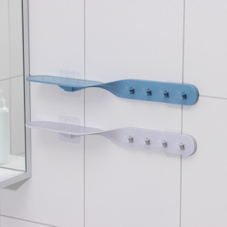 Bathroom holder on Velcro “Solution”, 41 × 7 × 4.5 cm, color mix-6