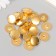 Buttons plastic on midnight "gold" 2 cm set 20 pcs