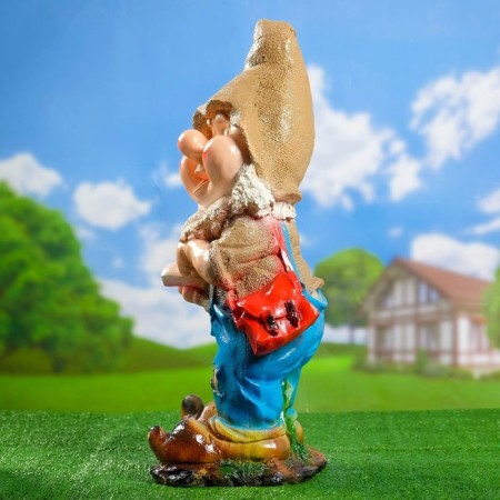 Garden figure "Dwarf with a book", 30x28x70 cm-4