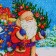 New Year. Gift package "Satisfied Santa Claus", 33 x 42.5 x 15 cm.