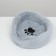 Sungory with a pillow fur, satin, perioteum, 40 x 40 x 16 cm, gray