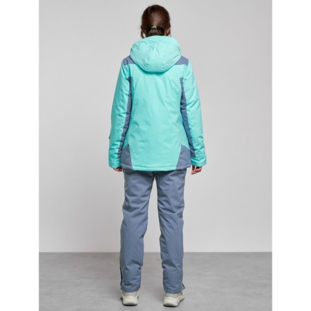 Ski costume female winter, size 42, turquoise color-3