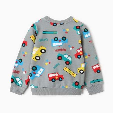Set for a boy (sweatshirt, trousers), gray color, height 86 cm-8