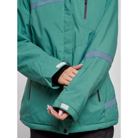 Ski costume female winter, size 52, green color-6