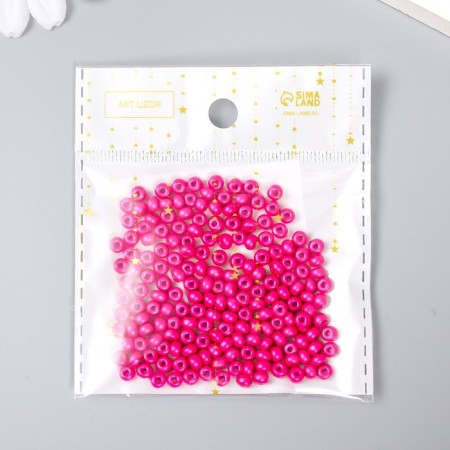 Glass beads 6/0 "dark pink" 15 g-2