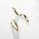 Earrings metal xuping curls bend, color gold