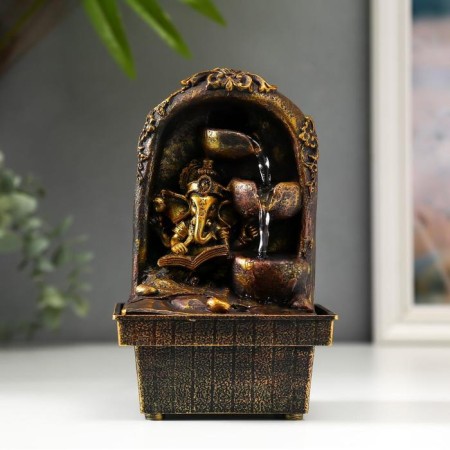 The desktop fountain from the Ganesha network with a book at the waterfall 20x12.5x12.5 cm