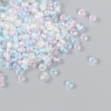 8/0 beads in the bottle "translucent with a centrality. Winter" shines under UV 20 g 6x2x2 cm-2