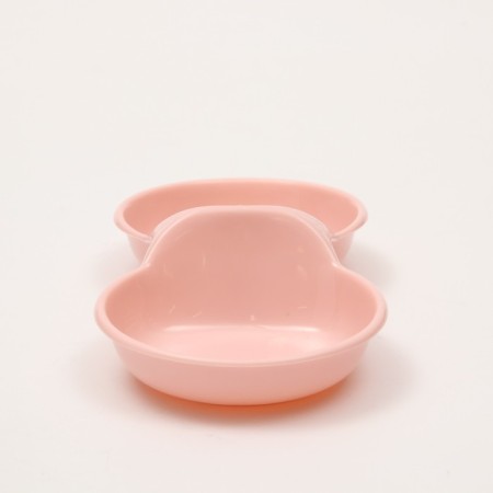 Double plastic bowl 2 x 160 ml, 24 cm x 11.5 cm x 3 cm, pink-3