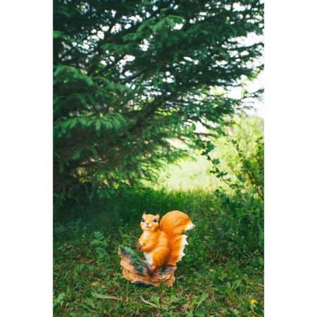 Garden figure "Squirrel with a nut on a stump" 25x12x23cm-8
