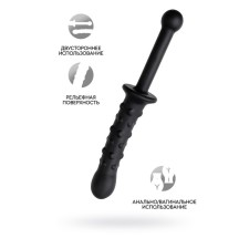 Fallomitator Bilateral Toyfa PopoPo Pleasure, silicone, black color, 24.5 cm